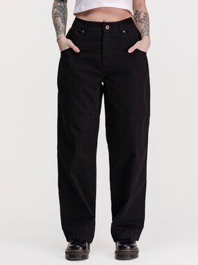 P&Co Black Cotton Canvas Pants - Women’s Size 12 Short